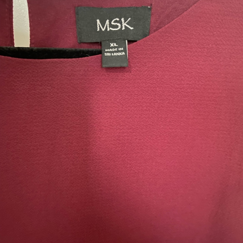 Maroon Ruffle Shift Dress - Picture 2 of 2